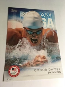 2016 Topps Olympic Jumbo 5x7 Conor Dwyer Swimming 24 #'d 02/49 - Imagen 1 de 1