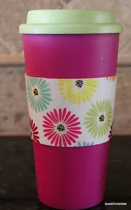 BPA-freier Reisebecher Kaffee Gänseblümchen Blumen 16 Unzen Spülmaschinenfest Isoliert - Bild 1 von 2