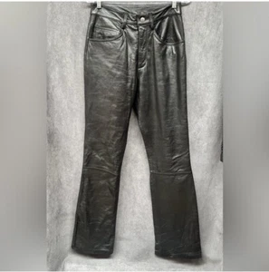 Mob Wife Echtlederhose schwarz High Waist Wilson’s Maxima Gr. 8 Damen - Bild 1 von 5