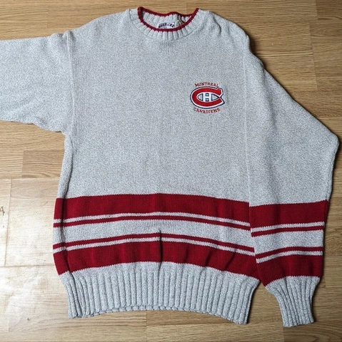 Canadiens Montreal Headline Sports Knitted Sweater Officially Licensed Vintage Cover