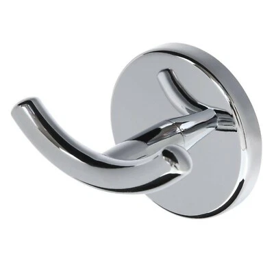 Glacier Bay Dorset Double Robe Hook Bathrobe Hanger, Chrome - Image 1 of 4