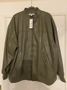 NEU**JACKE LEDERIMITAT BLOUSON BOMBERJACKE THE DROP 52/54 EVTL 56 NEU M.ETIKETT - Bild 1 von 8