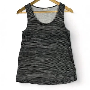 ELK Singlet Tank Womens Size 8 Black & White Striped Soft Lyocell Bamboo Blend - Picture 1 of 8