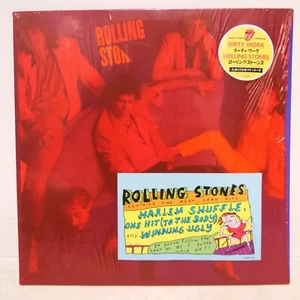 ROLLING STONES/DIRTY WORKS JAPAN ISSUE LP W/INSERT*2,STICKER,SHRINK,HYPE STICKER - Picture 1 of 10