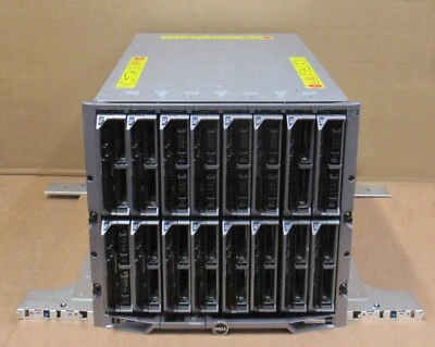 Dell PowerEdge M1000E Chassis W/ 16x M620 Blade Server 32x E5-2680v2, 1024GB Ram - Image 1 of 3