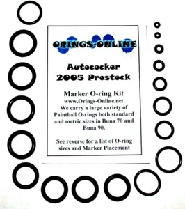 Autococker 2005 Prostock Marcador de paintball Junta tórica Oring Kit x 4 reconstrucciones/kits - Imagen 1 de 1