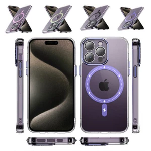 Transparent Mag safe Plating Magnetic Case For iPhone 15 14 13 12 11 Pro Max - Picture 1 of 36