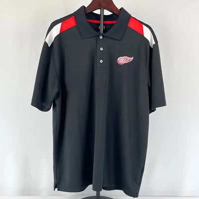Detroit Red Wings XL Black Polo Hockey - Image 1 of 4