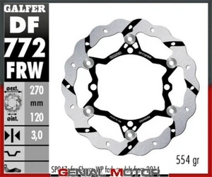 Galfer Disco Freno Delant WAVEFLOAT GROOVED 270x3mm SHERCO 4.5 SEF-R ISDE 15>16 - Imagen 1 de 1