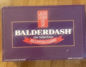 Vintage Balderdash Board Game The Hilarious Bluffing Game Gameworks 1984 (New) - Picture 1 of 5