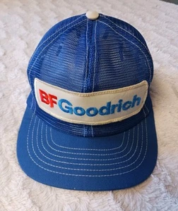 Vintage BF Goodrich Tires 80s Snapback Blue Full Mesh Trucker Hat Cap - Picture 1 of 7