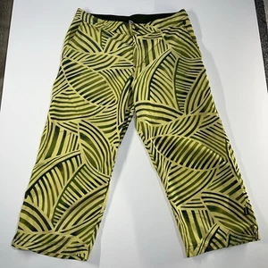 Pantalones Cortos Retro PrAna Ropa Activa Amarillo Verde Hoja Diseño Gorpcore Mediano - Imagen 1 de 10