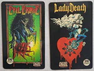 Evil Ernie and Lady Death Calling Cards / Phone Cards - Picture 1 of 2