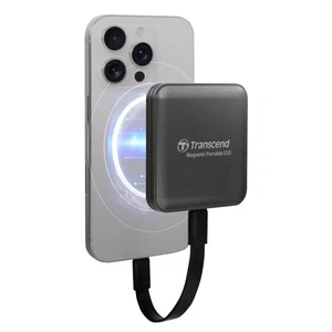 1TB Transcend ESD420 Portable Magnetic SSD USB 20Gbps Type-C Magsafe (Iron Grey) - Picture 1 of 5