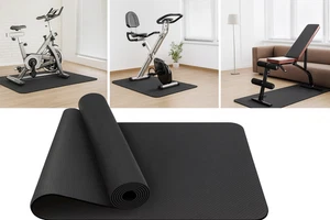 6 mm Fitnessgeräte Matte 180 x 75 cm für Laufband Crosstrainer Fahrrad Heimtrainer - Bild 1 von 9