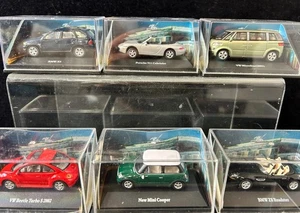 Set of 6 Model Cars BMW Porsche VW Mini Cooper Collectible - #1008 - Picture 1 of 9
