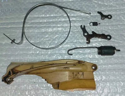 Genuine Used Stihl MS441 Brake Band, Spring, Cover & Asstd Brake Parts Chainsaw  - Image 1 of 4