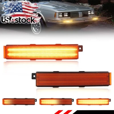 2X Amber LED Bumper Parking Signal Lights For 1982-1996 Oldsmobile Cutlass Ciera - Image 1 of 4