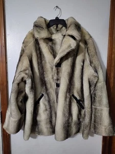 Damen Dennis Basso Wende Kunstfell Mantel Größe 2XL - Bild 1 von 7