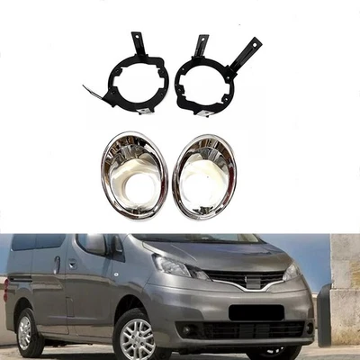Juego de marco de cubierta de soporte de luz antiniebla para parachoques delantero para Nissan NV200 2010-2018 Foto 1 de 4