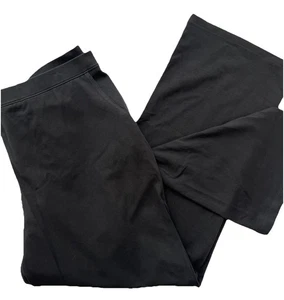 L.L. Bean Pants Womens XL Black Pull On Straight Leg POCKETS NEW stretch Lounge - Picture 1 of 13