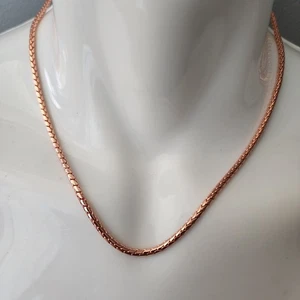Collana catena osso di drago in rame puro 19,7 pollici, spessore 3 mm, chiusura in ottone e R - Foto 1 di 6
