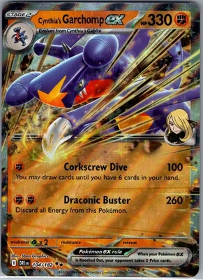 Cynthia's Garchomp ex 104/182 SV10: Destined Rivals - Pokemon Card - NM - Image 1 of 2