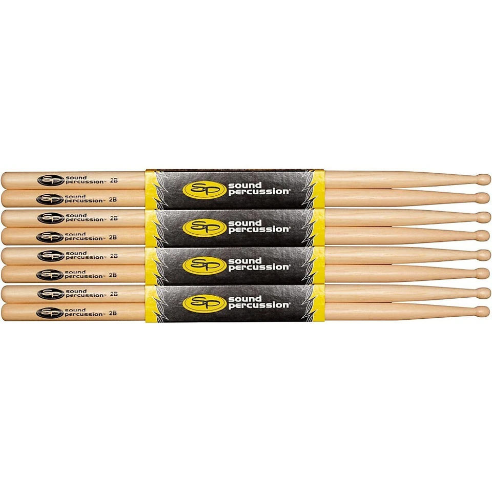 Sound Percussion Labs Hickory Drumsticks 4-pack 2b Wood