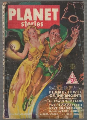 Planet Stories 1948 Original British Sci-Fi Pulp Magazine Ray Bradbury - Image 1 of 4