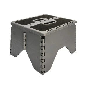 Camco 43635 - Silver Plastic Folding Step Stool with Non Skid Surface - Picture 1 of 2