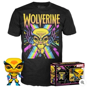 Funko POP! Camisetas X-Men - Wolverine (negro luz) POP (camiseta: talla... - Imagen 1 de 3