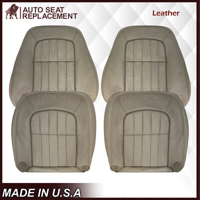 1998 - 2003 Jaguar XJ8 Genuine Leather Driver OR Passenger Seat Cover Oatmeal - Image 1 of 4
