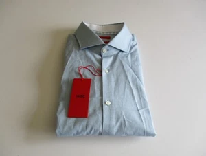 Hugo Boss C-Jery Slim Fit Men’s Dress Shirt Turquoise/Aqua 43|17 MSRP $155 NWT - Picture 1 of 7