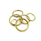 10pcs Solid Brass Split Key Ring Hook Loop Round Wire Leather Holder Hardware