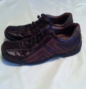 Clarks Herren 2 Ton Leder Braun Schnürschuhe Leger Wandern Komfort Schuhe 9,5 M - Bild 1 von 8