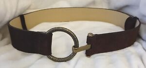 Coldwater Creek Belt S / M Brown Slide Adjustment From 28 Inch Waist Up To 40"