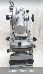 Transit Vernier Teodolite con scatola per rilievo e topografia precisione 20" sec - Foto 1 di 3