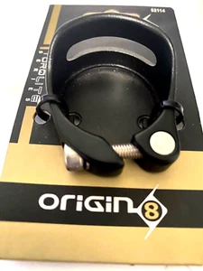 Abrazadera asiento escudo 34.9 origin8 negro nuevo stock antiguo - Imagen 1 de 4