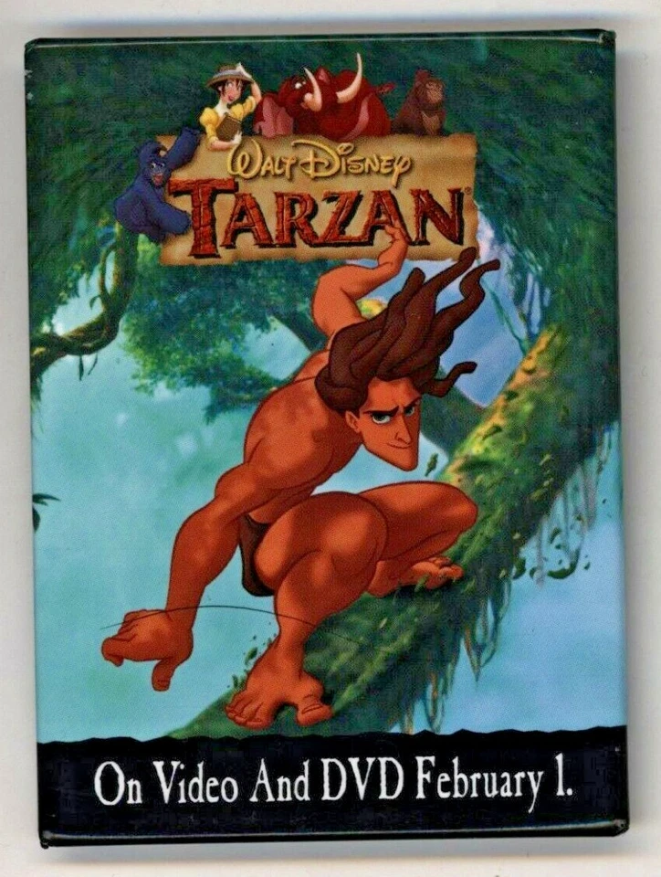 Película Disney Tarzán 2005 botón Pinback de 3 1/2" Foto 1 de 1
