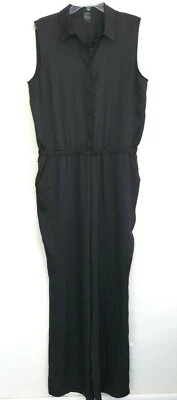 Mono para mujer Ann Taylor negro con botones sin mangas talla 14 informal BSK Foto 1 de 4