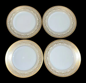 4 Royal Bavarian Hutschenreuther Selb Gold Encrusted 6.25” Bread Plates LHS - Picture 1 of 10