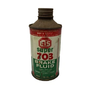 Líquido de frenos EIS Super 703 vintage lata de garaje de 12 OZ - Imagen 1 de 8