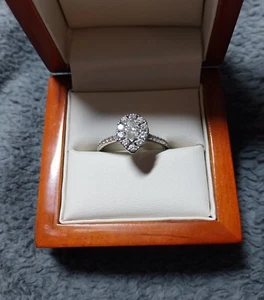 True Beautiful * Palladium * Diamond * Engagement Ring * - Picture 1 of 4