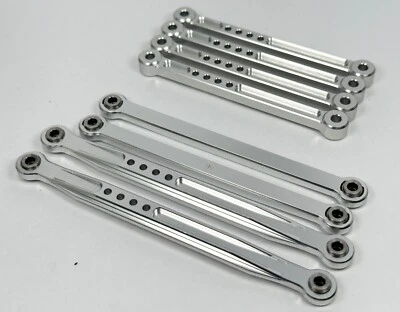Dhawk JRX2 Aluminum Upper/Lower Trailing Links and Rear Toe In Links Silver JRX2 - Image 1 of 4