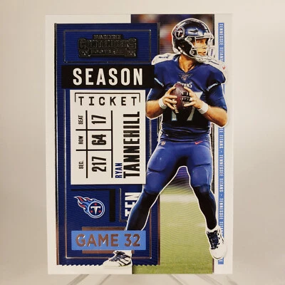 2020 Panini Contenders Football Ryan Tannehill Season Ticket #9 Tennessee Titans - Image 1 of 2