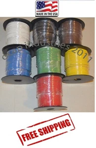 12 ga. PRIMARY AUTOMOTIVE WIRE (100' X 7 ROLLS 700') COPPER STRANDED MADE USA - Picture 1 of 1