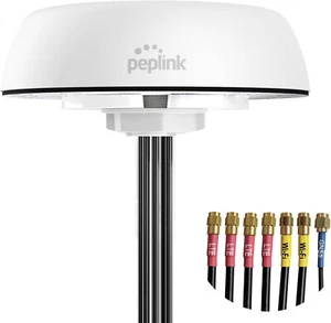 Peplink Mobility 42G 7-in-1 4x LTE/5G, 2x Wi-Fi, 1x GPS Antenna, 16ft,  SMA, WH - Picture 1 of 4