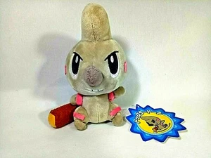RARE Pokemon Center TIMBURR POKEDOLL 6" Plush Doll Toy Figure 2011 JAPAN O/Tag - Picture 1 of 10