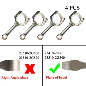 4pcs Connecting Rod Fit for 2011-2020 Kia Sorento Sportage Hyundai Sonata 2.4L - Picture 1 of 6