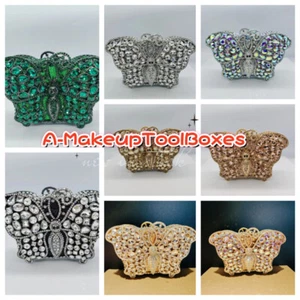 Crystal Butterfly Shape Party Evening Wedding Bridal Clutch Bag Minaudiere C200 - Picture 1 of 23